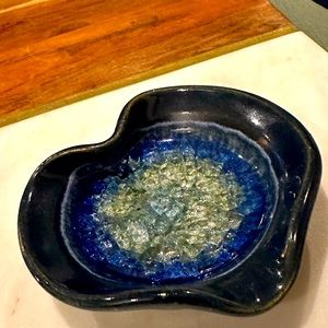 Heart pottery jewelry holder